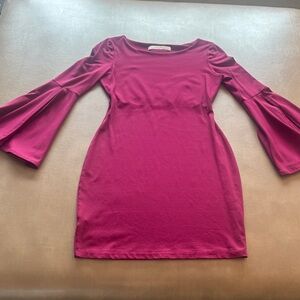 Susana Monaco Fuchsia Long Sleeve Dress